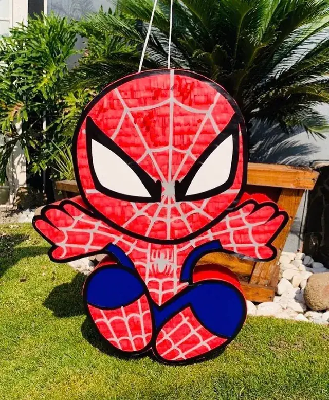Spiderman pinata ready for a superhero party in Bali